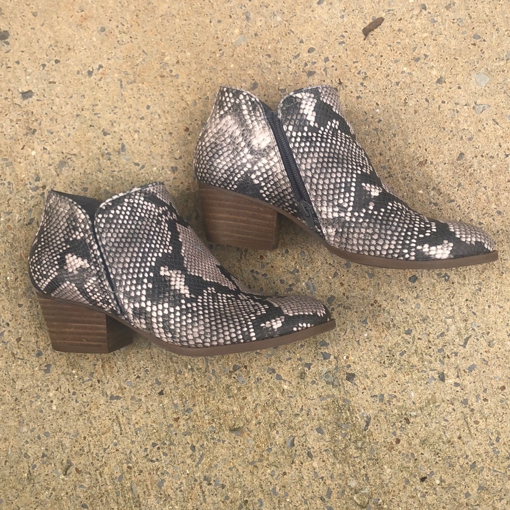 Fergie Snake Skin Booties